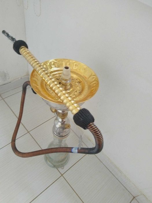 Narghilea Egipteană Originală El Khawanky Crystal Ice 68cm + Mâner Bazooka