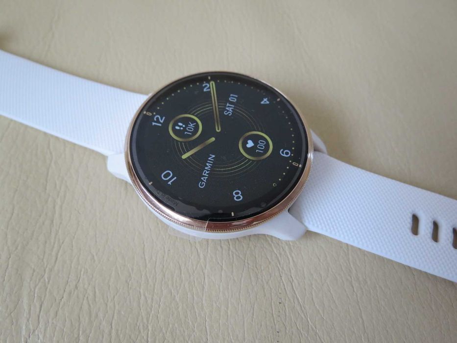 Smartwatch Garmin Venu 2 Plus Music Alb White / Rose Gold - Nou !!