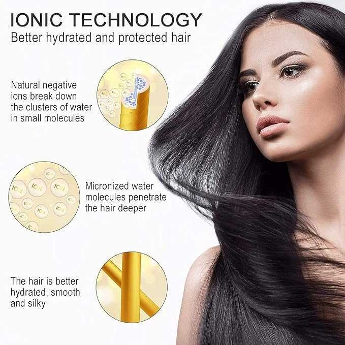 Преса за коса Nelulyen, двойна права керамична преса за коса