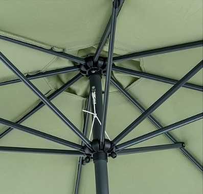 Градински чадър мента с 8кв плътна сянка