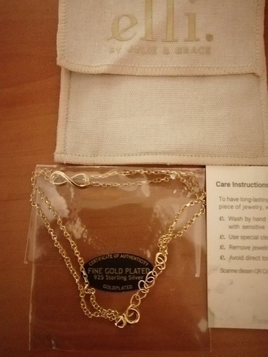 Elli гривна проба 925 позлатена