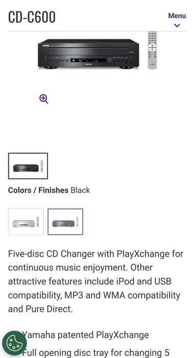 Yamaha cd player / 5 disc changer CD-C 600