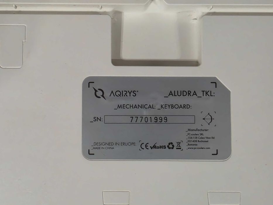 Tastatura Gaming Mecanica Aquirys Aludra TKL Switch-uri Gateron  Cherry Red