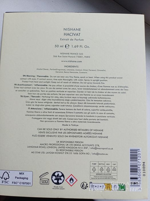 Продам Nishane hacivat