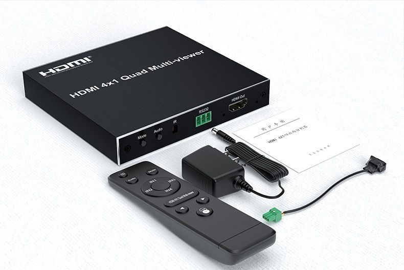 Контроллер видеостены 2x2, мультивьюер HDMI 4x1, wall controller 2x2