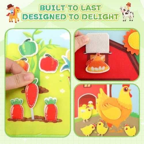 Нова Монтесори фермерска книжка 25 в 1 за фина моторика 1+ години дете