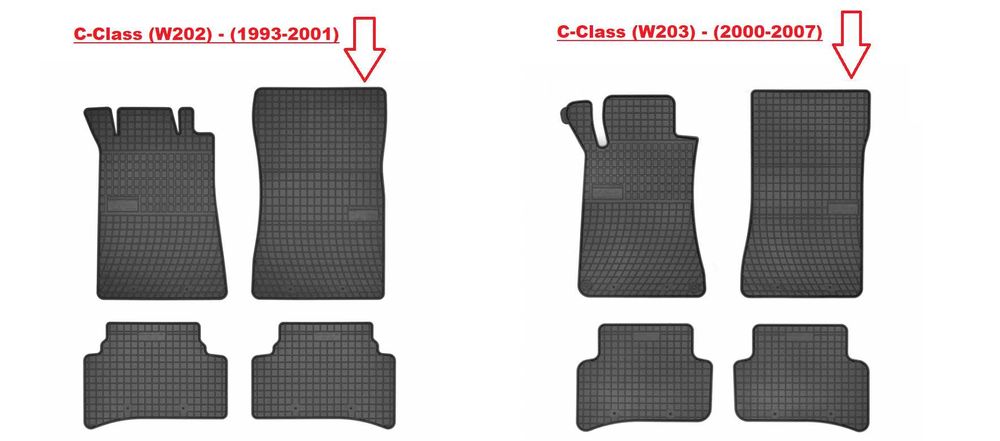 Гумени стелки за Mercedes/Мерцедес  C-Class W-202/W203