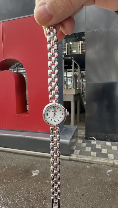 Новые женские часы из металла серебро 925 пробы, родированый серебро