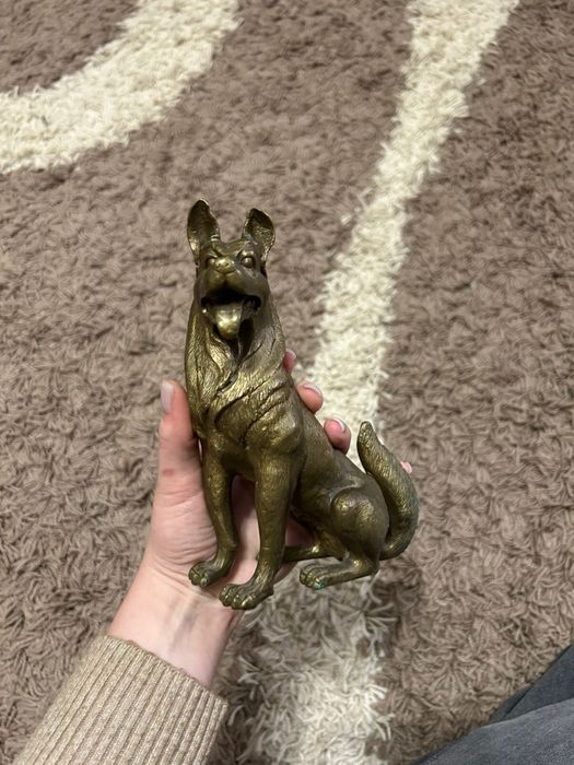 Бронзовые статуэтки, тигр, слон, собака, дельфин