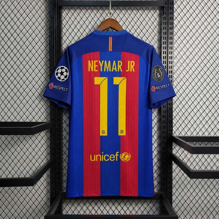 Tricou Barcelona 16/17 Home Kit Retro - Neymar JR 11 Fan Version