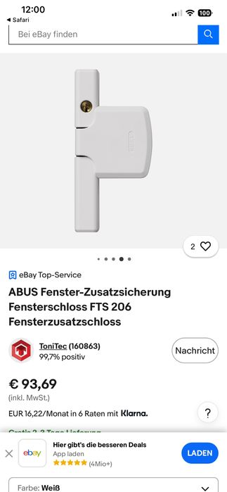 Siguranta Geam ABUS FTS 206 Siguranta 10/10