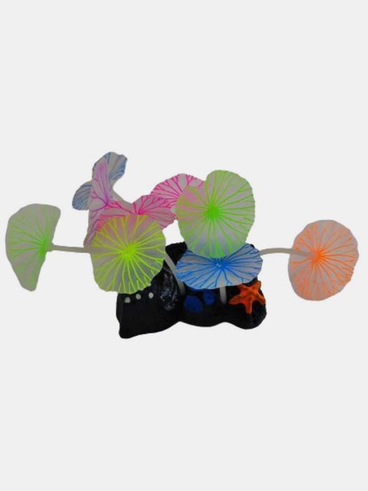 Коралл-Гриб силиконовый, декорация для аквариума, Грибы для аквариума