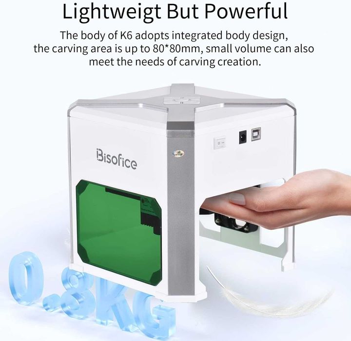 Bisofice K6 Mini 3000mW машина за лазерно гравиране