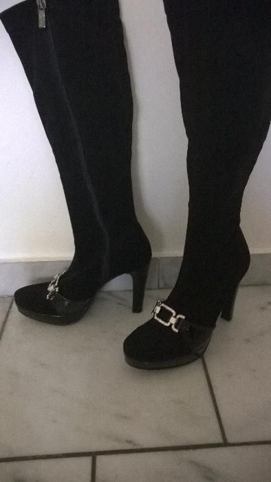 Италиански дамски ботуши на фирма Nila & Nila ,естествен велур