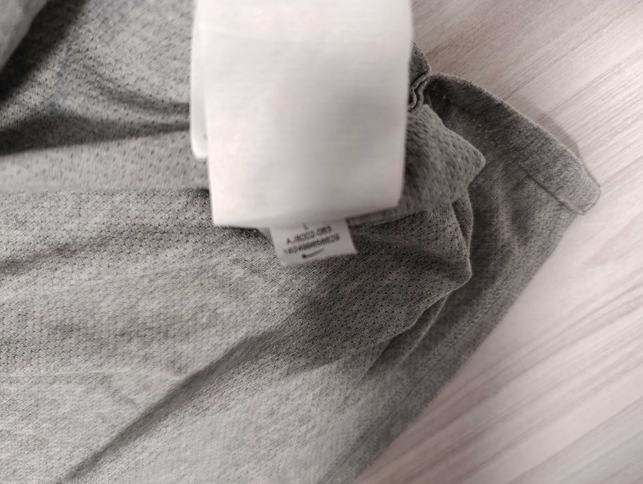 Nike, Спортна тениска Breathe Dri-Fit, Сив меланж, L размер