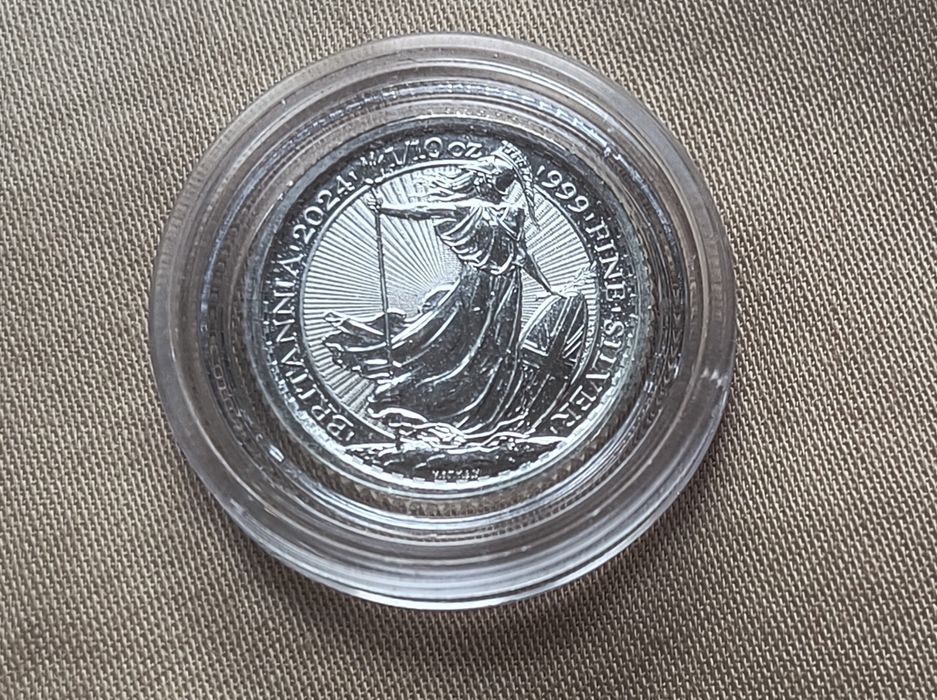 Mărțișoare argint pur, lingou nou,  moneda Britania 1/10 oz
