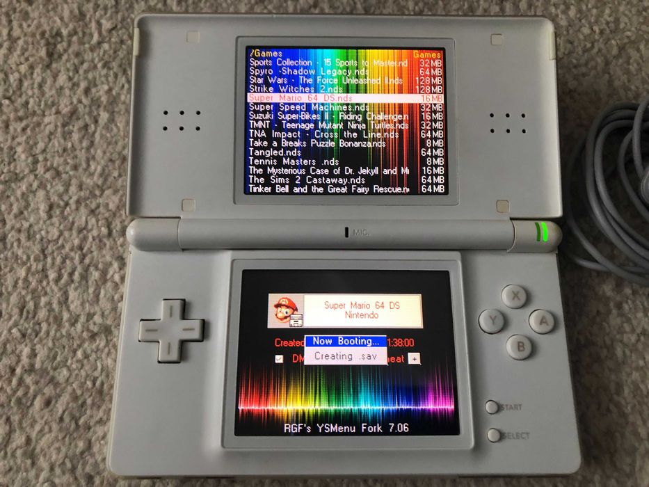 Consola Nintendo DSL Modata 200 jocuri Card R4Gold 16Gb Mario Pokemon