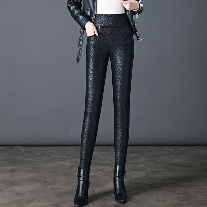 Кожаные лосины - брючки