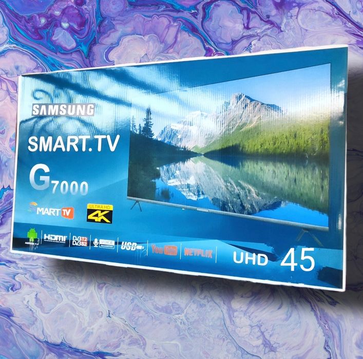 Телевизор SAMSUNG™ QRiSTAL AndroiD14 +GOLOS Smart FULL 45~32~40~55~65