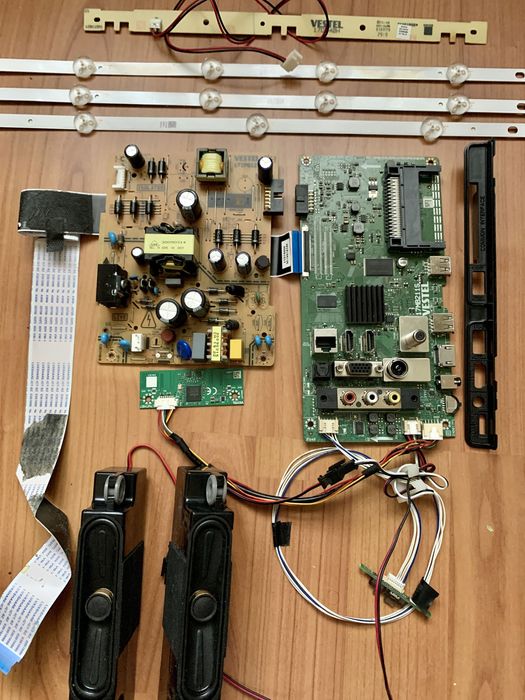 Vestel placă bază 17MB211S sursă 17IPS12 TV smart ansamblu complet