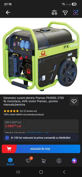 Generator curent electric Pramac PX4000