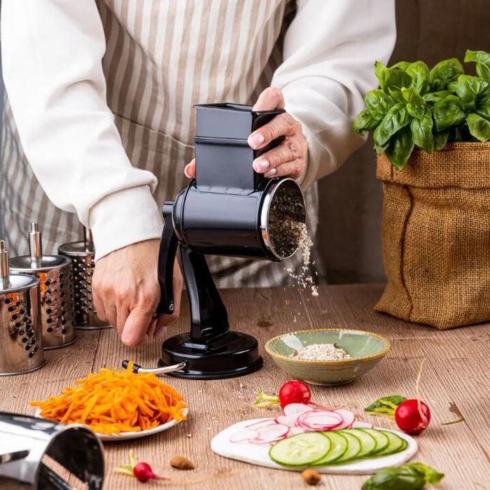 Masina manuala pentru tocat legume, 5 insertii, prindere prin ventuza,