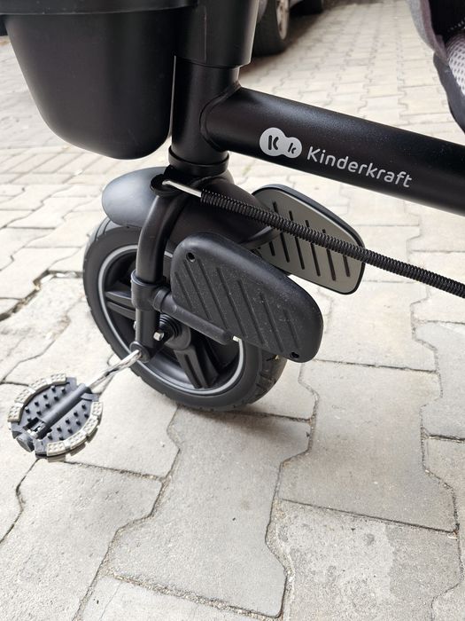 Kinderkraft триколка 5 в 1 Spinstep, сива