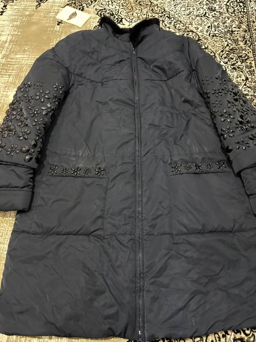 Куртка дутая темно синего цвета