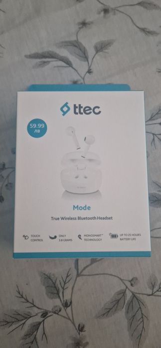 Безжични слушалки Ttec wireless headphones нови