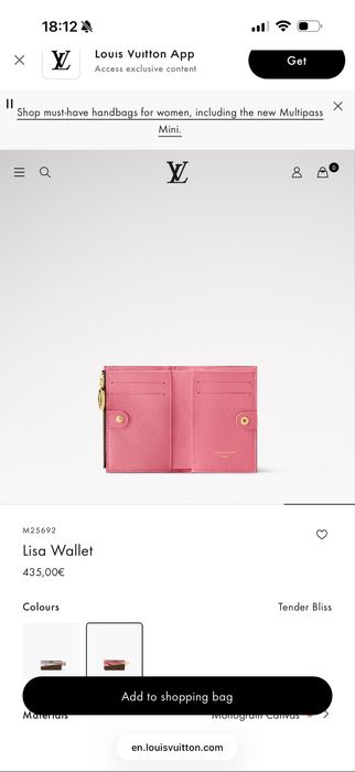 Оригинален нов Louis Vuitton Lisa Wallet