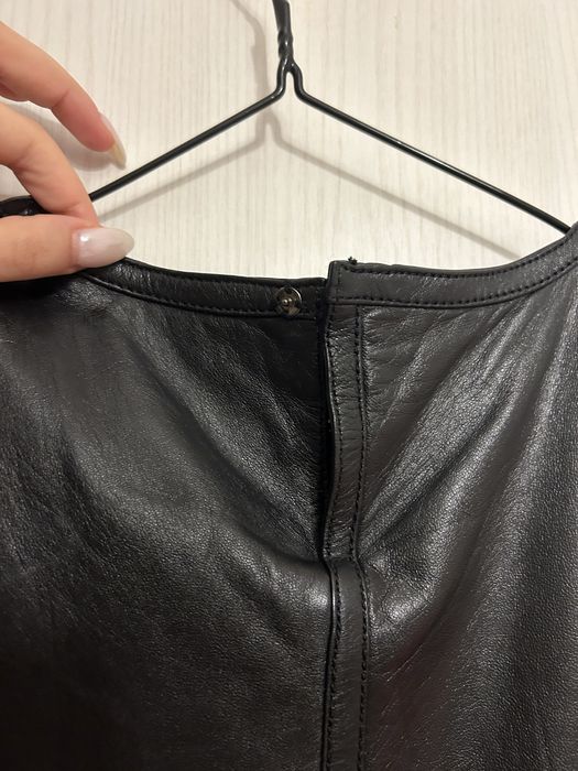 Сукман/рокля от истинска кожа Mango