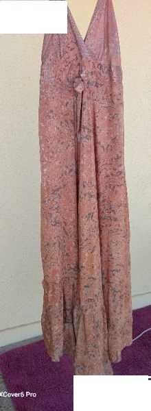 Дълга рокля от естествена коприна