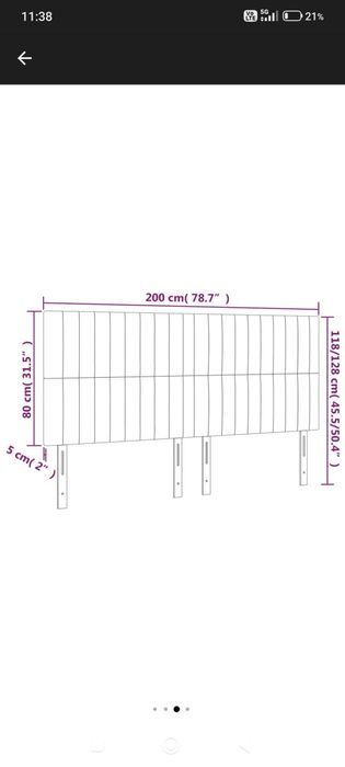 tăblie  neagra 200 cm