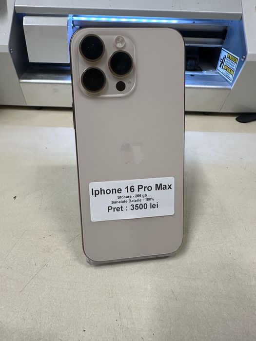 Iphone 16 pro max / 256 gb / 100% baterie / garantie