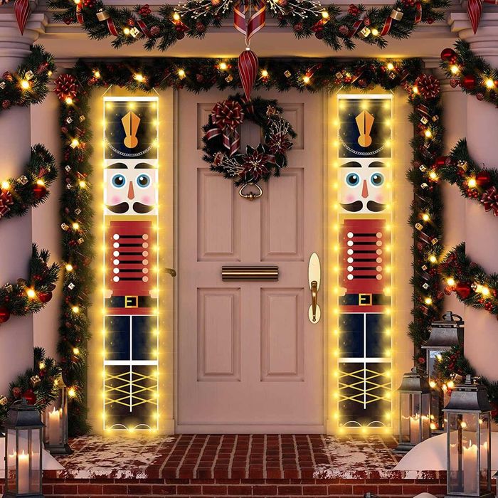 Banner de Crăciun cu Spărgătorul de Nuci