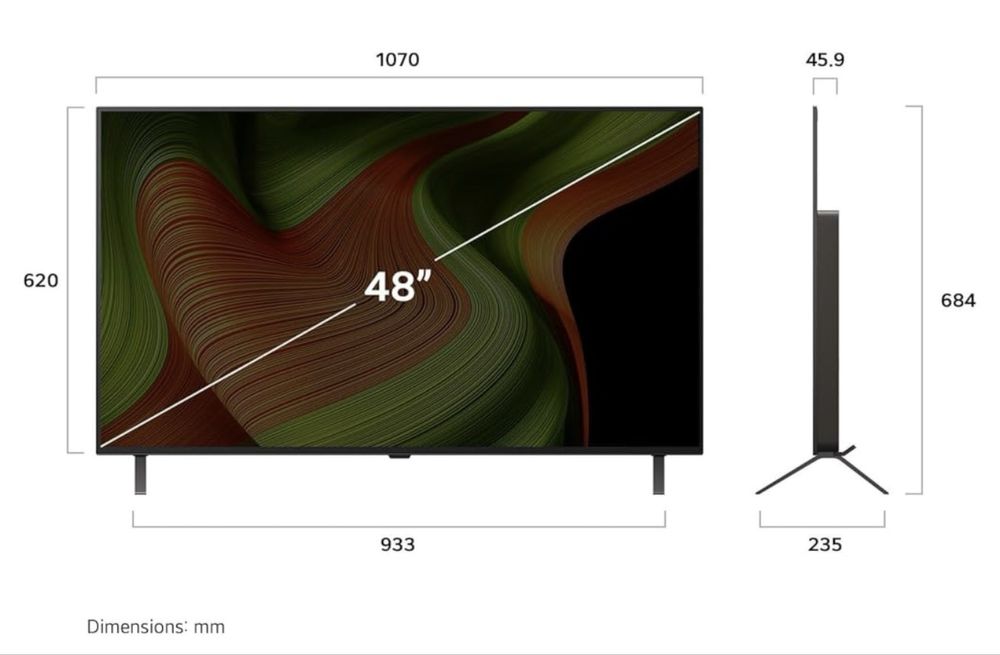 LG OLED48B59LA TV 48Zoll (121cm)4K OLED AI TV