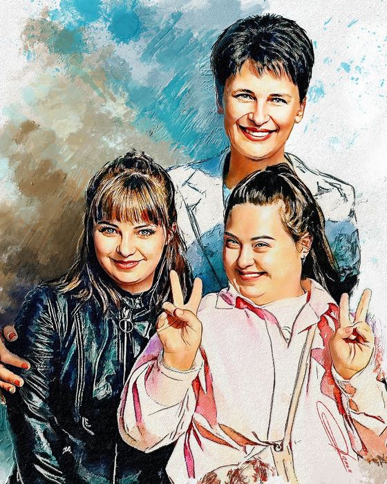 Портрети дигитално рисувани