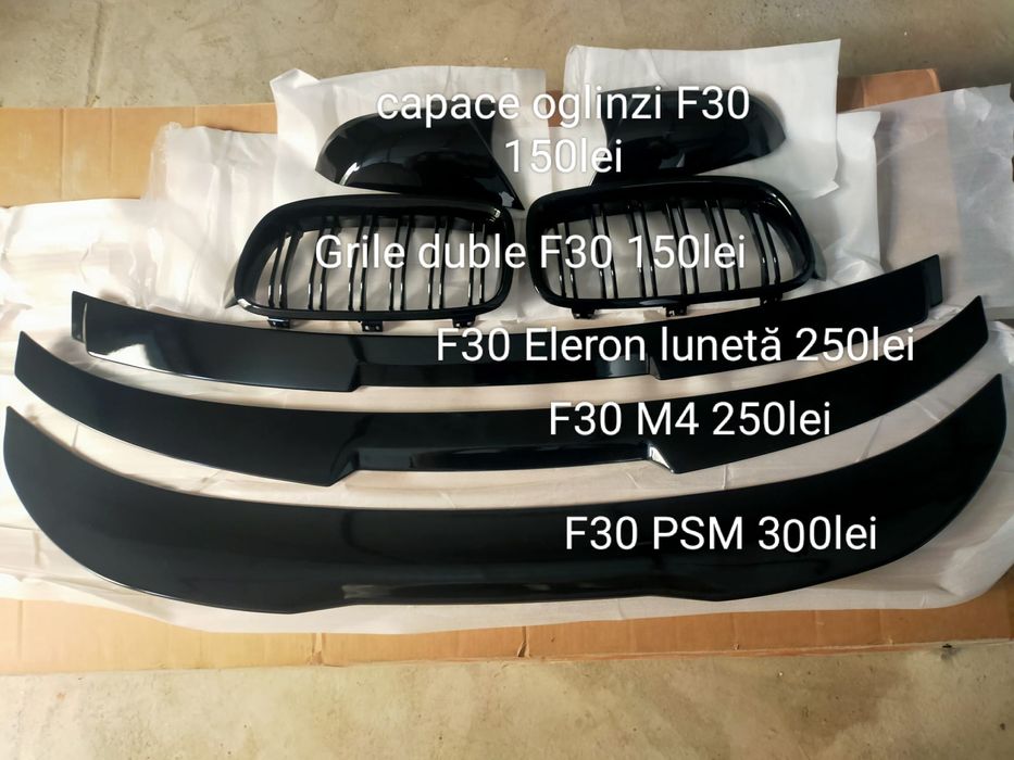Capace Oglinzi BMW M-Look E90 E60 F10 F30 G30 / Eleroane Portbagaj și Lunetă