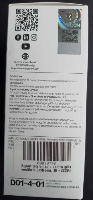Suport auto telefon (prindere la grila) Joyroom JR-ZS283