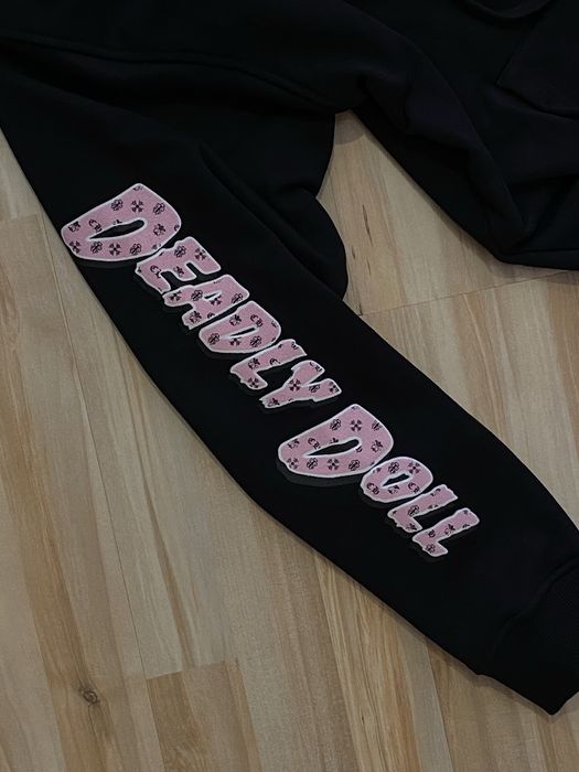 chrome hearts x deadly doll rare to find collab zip-up hoodie