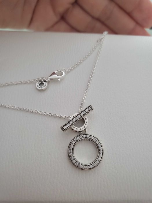 НОВО!Сребърни колиета и обеци PANDORA ALE S925 Пандора+ кутия