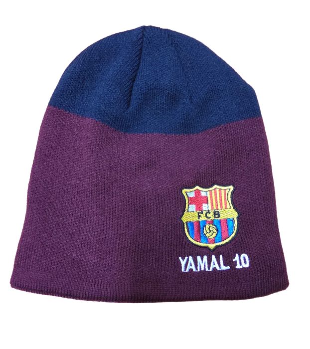 Червена Зимна  Шапка Yamal 10 Barcelona Плетена 25/ 26 Детско и мъжко
