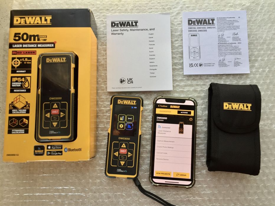 DeWALT DW03050-XJ XR. Telemetru Laser 50m. Original, Nou.