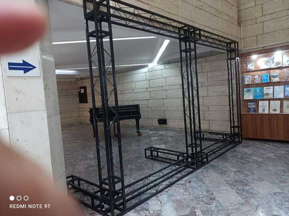 Аренда прокат фермовых конструкций, конструкции для баннера