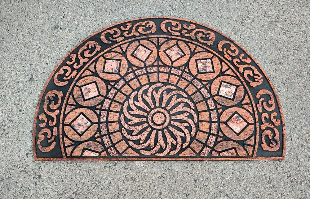 Коврик придверный круглый декоративный для дома и квартиры