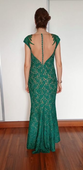 Rochie de seara, verde smarald, lunga