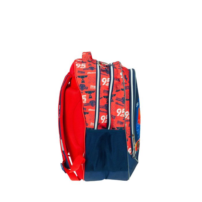 Ghiozdan Scoala Disney Cars Piston Cup, trei compartimente