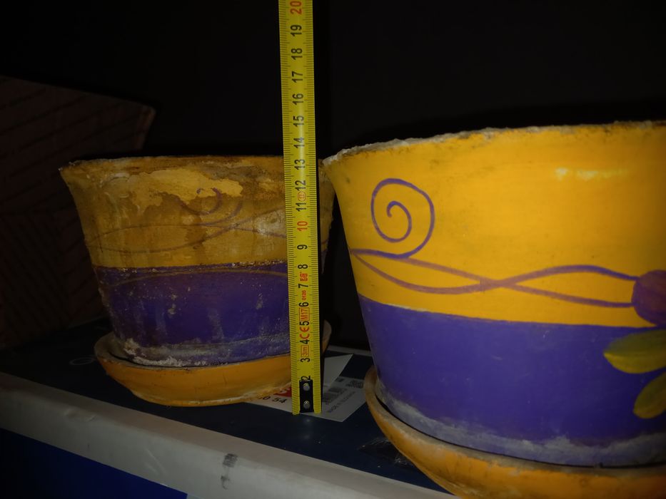 Саксия за цветя ръчно рисувана