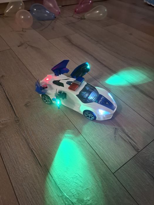 Masina politie - lumini , sunet , se învârte - produs nou