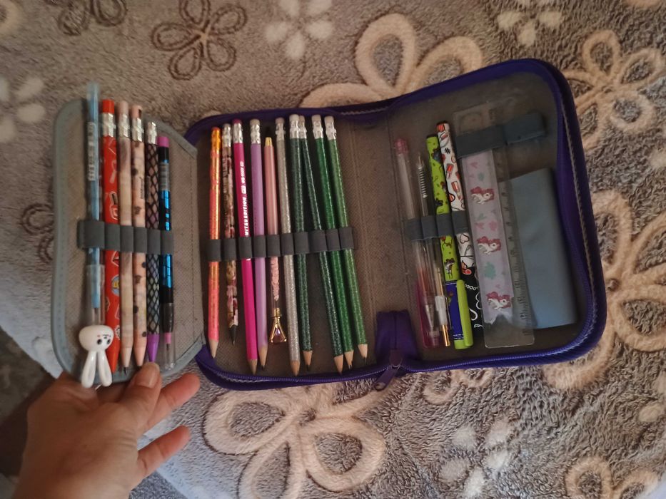 Ергономична ученическа раница за момиче – Еднорог комплект с несесер